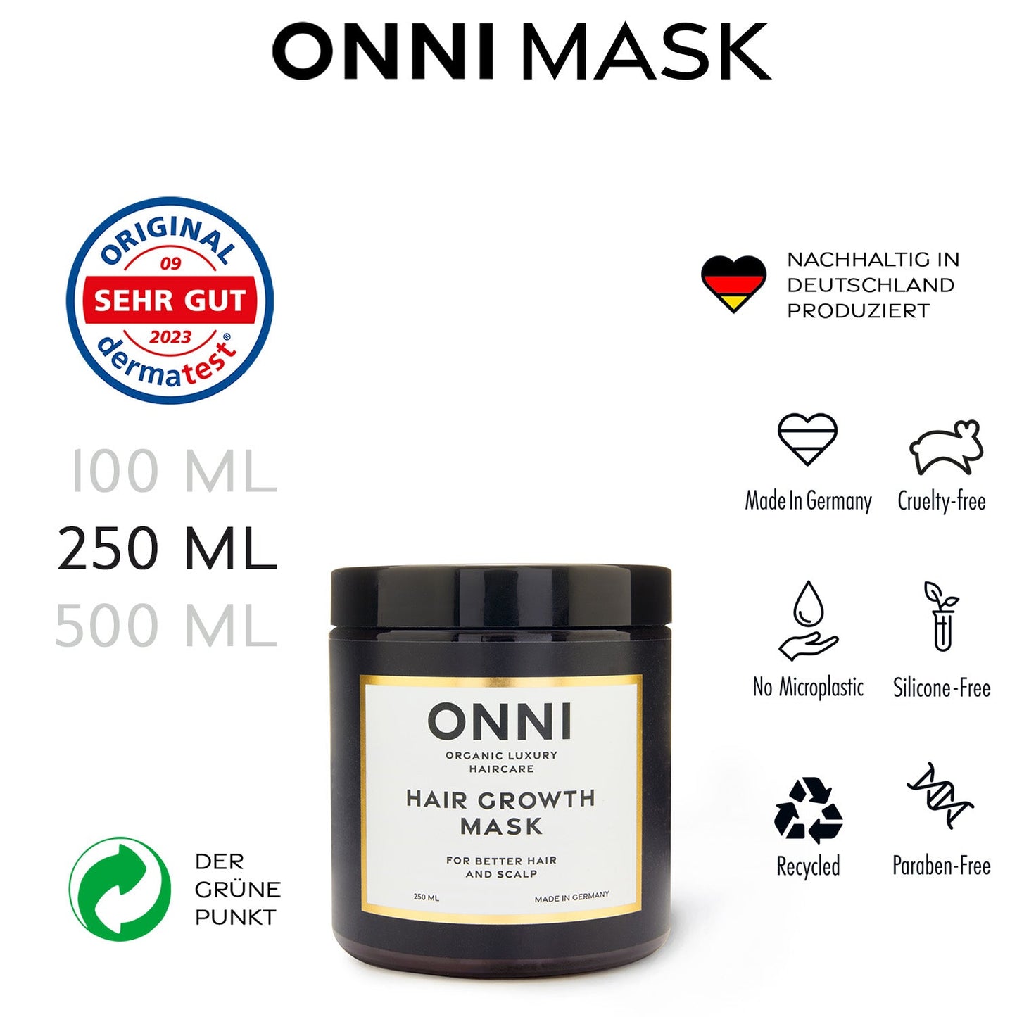 Hair Growth Mask 250 ml - ONNI.de