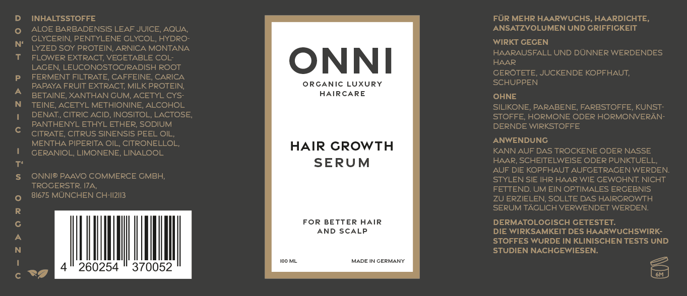Hair Growth Serum Reisegröße 100 ml - ONNI.de