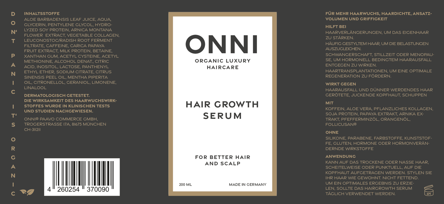 Hair Growth Serum XL 200 ml - ONNI.de