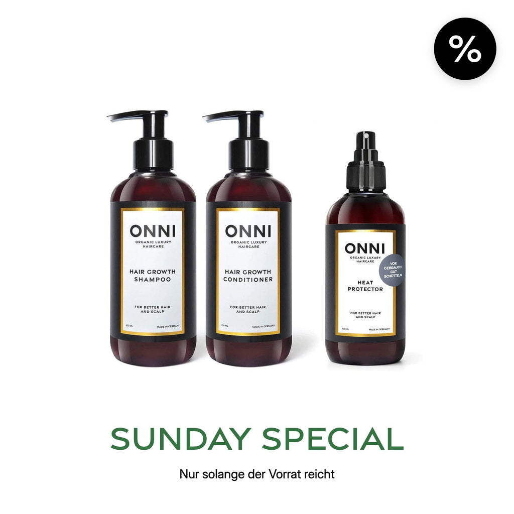 ONNI CLASSIC Routine: Shampoo, Conditioner und Heat Protector, Sunday Special