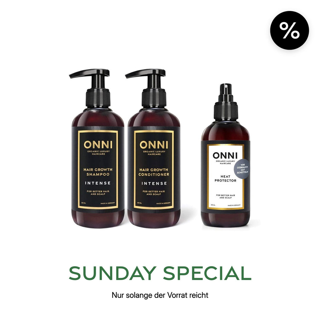 ONNI INTENSE Routine: Shampoo, Conditioner und Heat Protector, Sunday Special