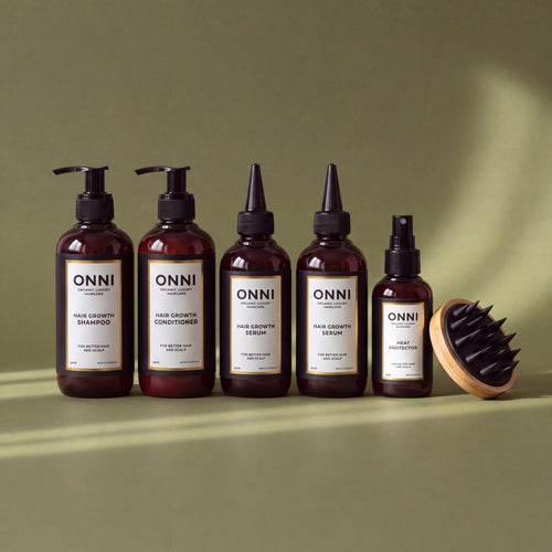 ONNI CLASSIC Birthday Set: Shampoo, Conditioner, 2 Serum, Heat Protector und Massagebürste