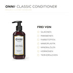 ONNI CLASSIC CONDITIONER frei von Silikonen, Parabenen, Farbstoffen, Mikroplastik, Mineralölen, Hormonen und Tierversuchen
