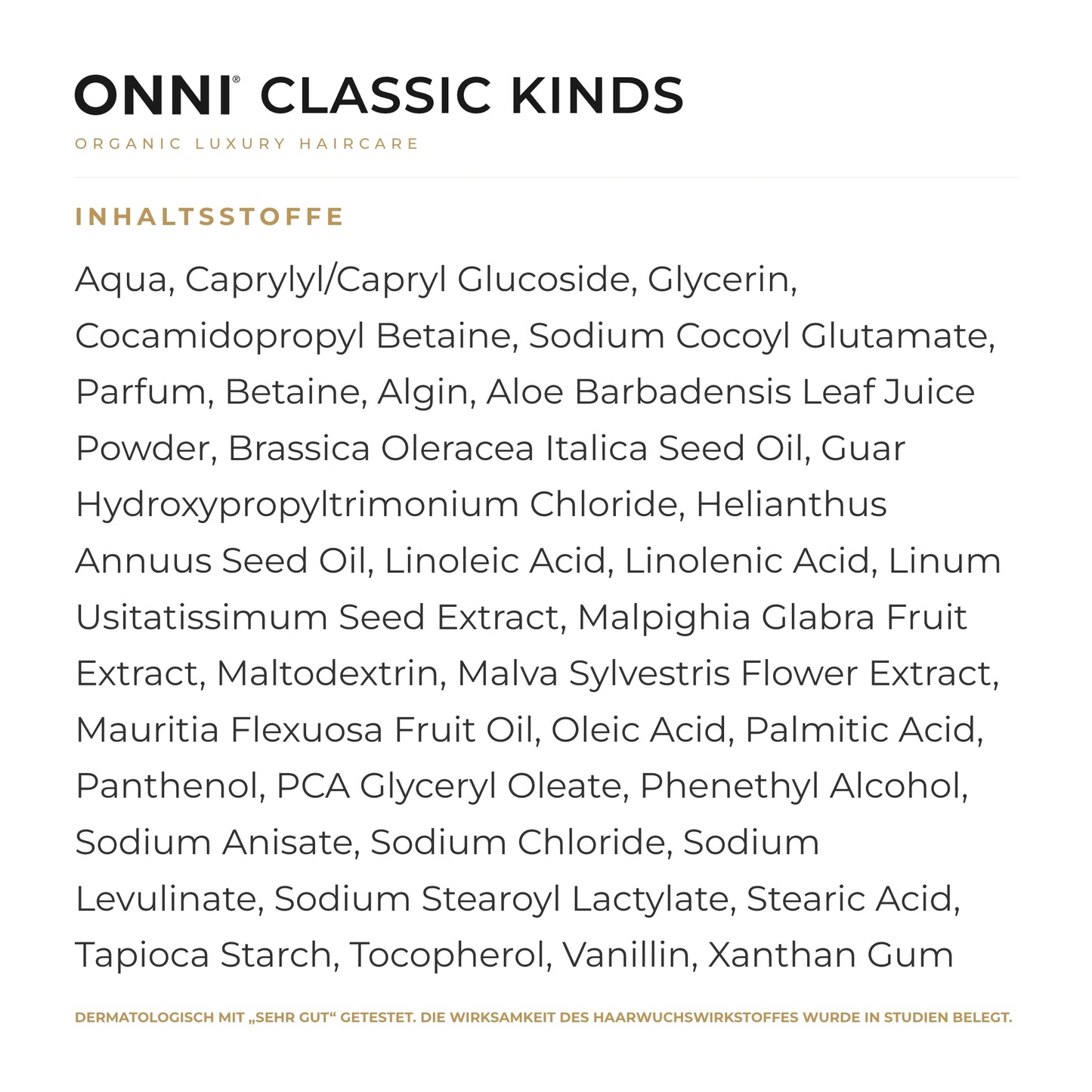 ONNI CLASSIC Kinds Inhaltsstoffe – vollständige INCI-Liste