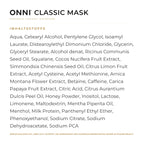 ONNI CLASSIC Mask Inhaltsstoffe – vollständige INCI-Liste