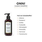 ONNI CLASSIC Shampoo frei von Schadstoffen – ohne Silikone, Parabene, Sulfate