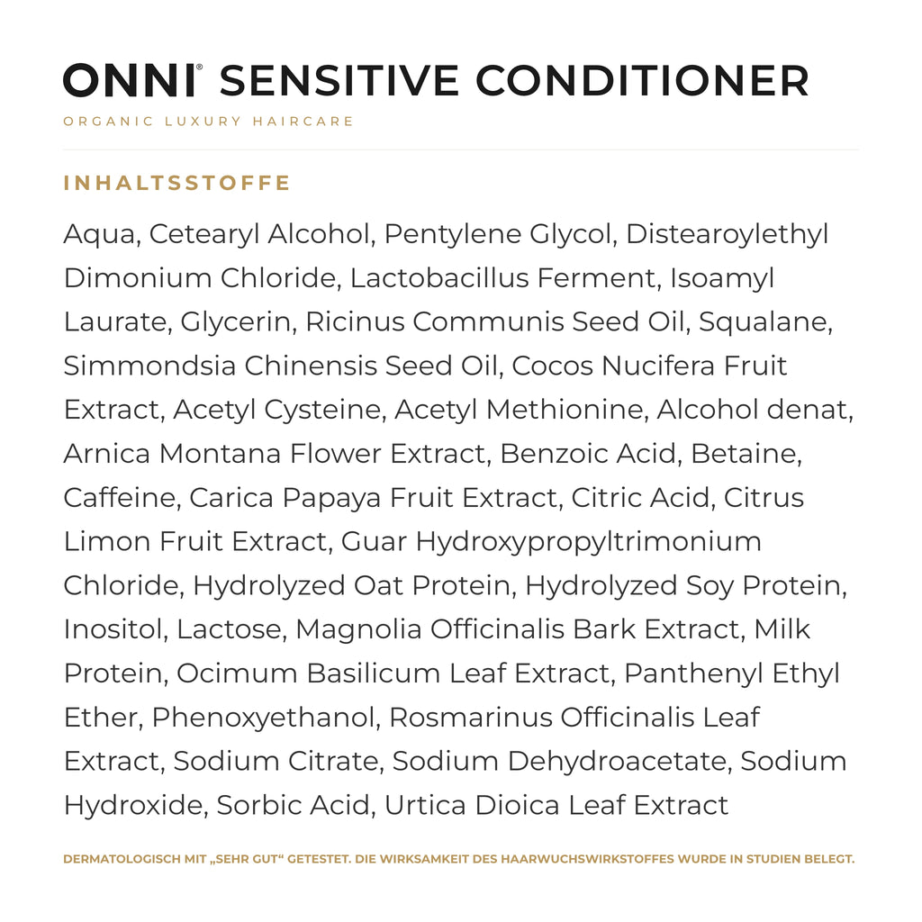 ONNI SENSITIVE Conditioner Inhaltsstoffe – vollständige INCI-Liste