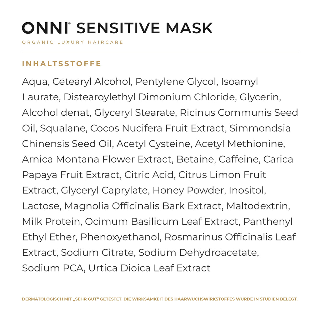 ONNI SENSITIVE Mask Inhaltsstoffe – vollständige INCI-Liste