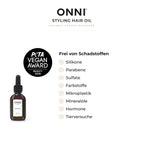 ONNI STYLING Hair Oil frei von Schadstoffen – ohne Silikone, Parabene, Sulfate