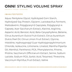 ONNI STYLING Volume Spray Inhaltsstoffe – vollständige INCI-Liste